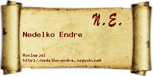 Nedelko Endre névjegykártya